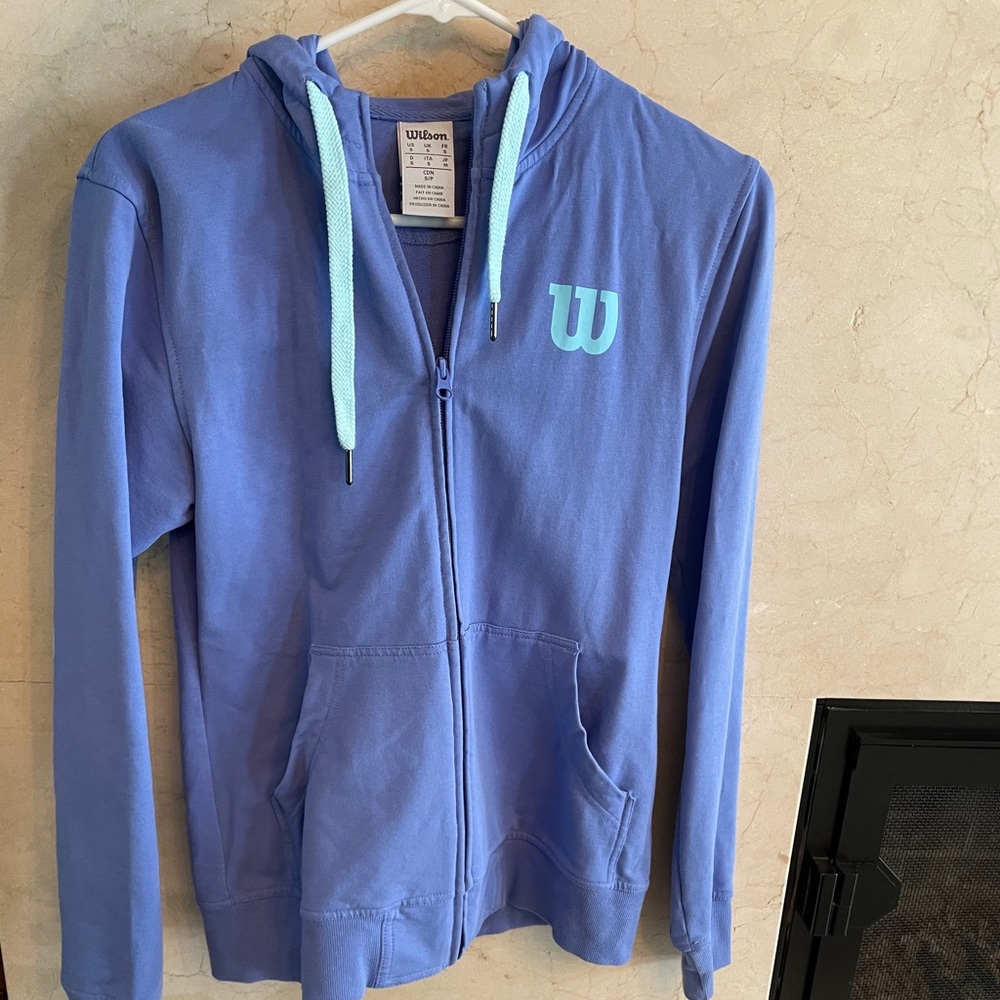 Purple and Blue Wilson Tennis Warm-Up Jacket Sz S